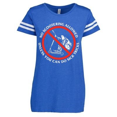 No Scootering Allowed Unless You Can Do Sick Tricks Scooter Plus Size Shirts Enza Ladies Jersey Football T-Shirt