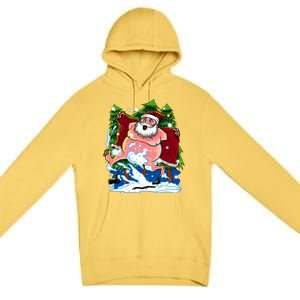 Naked Santa Adult Xmas Humor Drunk Santa Claus On Christmas Long Sleeve Premium Pullover Hoodie