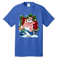 Naked Santa Adult Xmas Humor Drunk Santa Claus On Christmas Long Sleeve Tall T-Shirt