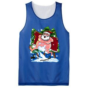 Naked Santa Adult Xmas Humor Drunk Santa Claus On Christmas Long Sleeve Mesh Reversible Basketball Jersey Tank