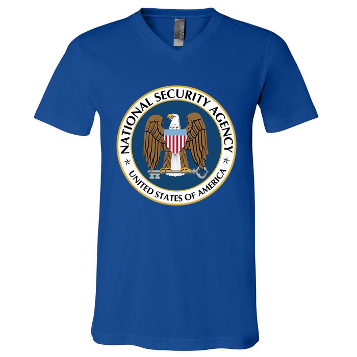 National Security Agency Nsa Military Intelligence Spy Eagle Gift V-Neck T-Shirt