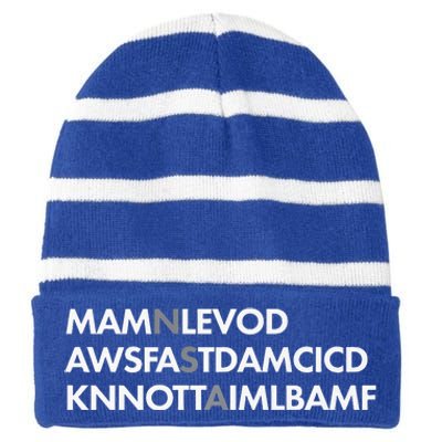 North Shore Automation Striped Beanie with Solid Band