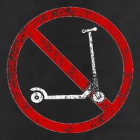 No Scooters allowed Anti Scootering True Skaters Only Garment-Dyed Fleece Hoodie
