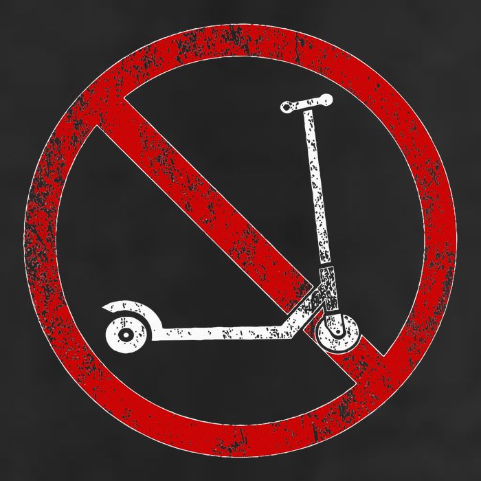 No Scooters allowed Anti Scootering True Skaters Only Garment-Dyed Fleece Hoodie
