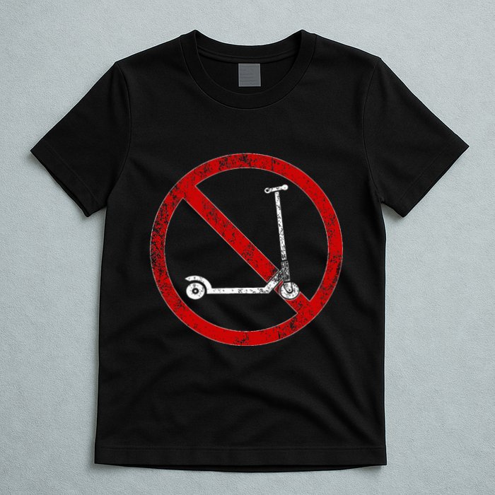 No Scooters allowed Anti Scootering True Skaters Only T-Shirt