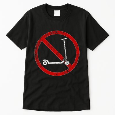 No Scooters allowed Anti Scootering True Skaters Only Tall T-Shirt