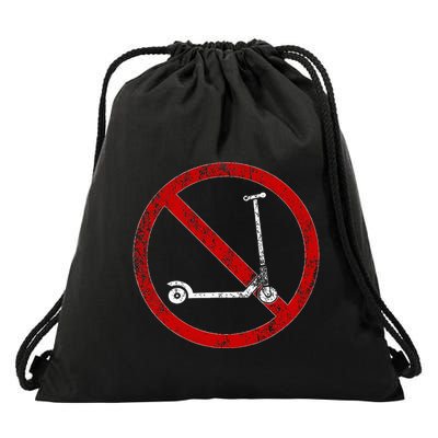 No Scooters allowed Anti Scootering True Skaters Only Drawstring Bag