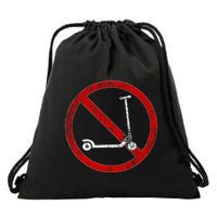 No Scooters allowed Anti Scootering True Skaters Only Drawstring Bag