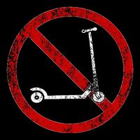 No Scooters allowed Anti Scootering True Skaters Only 16 in Basic Backpack
