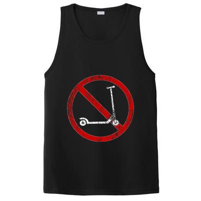 No Scooters allowed Anti Scootering True Skaters Only PosiCharge Competitor Tank