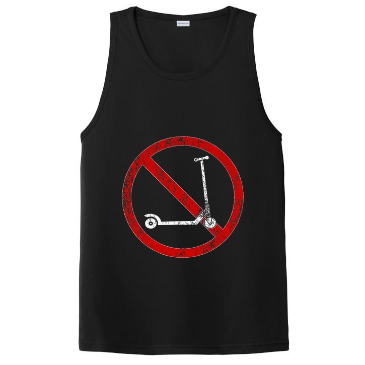 No Scooters allowed Anti Scootering True Skaters Only PosiCharge Competitor Tank