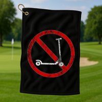 No Scooters allowed Anti Scootering True Skaters Only Golf Towel