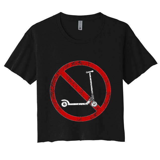 No Scooters allowed Anti Scootering True Skaters Only Crop Top