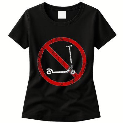 No Scooters allowed Anti Scootering True Skaters Only Womens T-Shirt