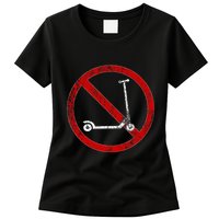No Scooters allowed Anti Scootering True Skaters Only Womens T-Shirt