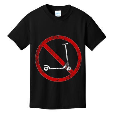 No Scooters allowed Anti Scootering True Skaters Only Kids T-Shirt