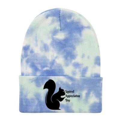 National Squirrel Appreciation Day Gift Funny Gift Tie Dye 12in Knit Beanie