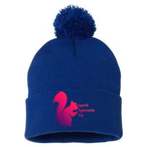 National Squirrel Appreciation Day Gift Pom Pom 12in Knit Beanie