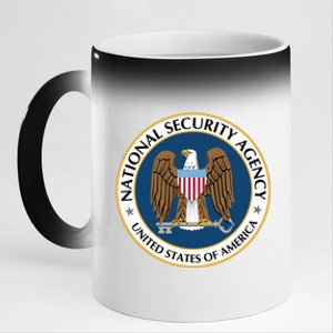 National Security Agency Nsa Military Intelligence Spy Eagle Gift 11oz Black Color Changing Mug