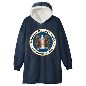 National Security Agency Nsa Military Intelligence Spy Eagle Gift Hooded Wearable Blanket