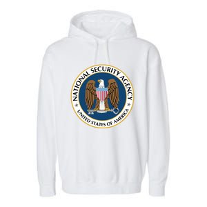 National Security Agency Nsa Military Intelligence Spy Eagle Gift Garment-Dyed Fleece Hoodie