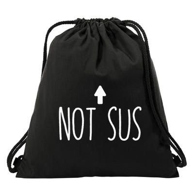 Not Sus Arrow Gaming Meme Matching Halloween Costume Funny Drawstring Bag