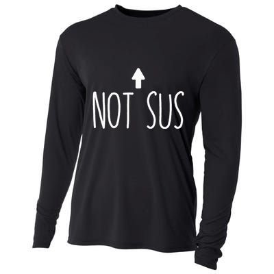 Not Sus Arrow Gaming Meme Matching Halloween Costume Funny Cooling Performance Long Sleeve Crew