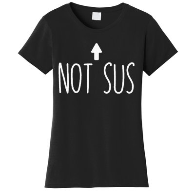 Not Sus Arrow Gaming Meme Matching Halloween Costume Funny Women's T-Shirt