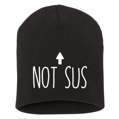 Not Sus Arrow Gaming Meme Matching Halloween Costume Funny Short Acrylic Beanie