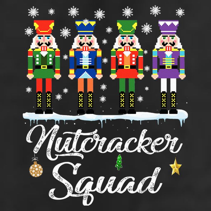 Nutcracker Squad Ballet Dance Matching Family Christmas 7 Panel Mesh Trucker Snapback Hat