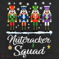 Nutcracker Squad Ballet Dance Matching Family Christmas Crop Fleece Hoodie