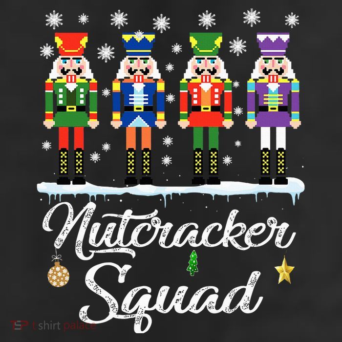 Nutcracker Squad Ballet Dance Matching Family Christmas Crop Fleece Hoodie