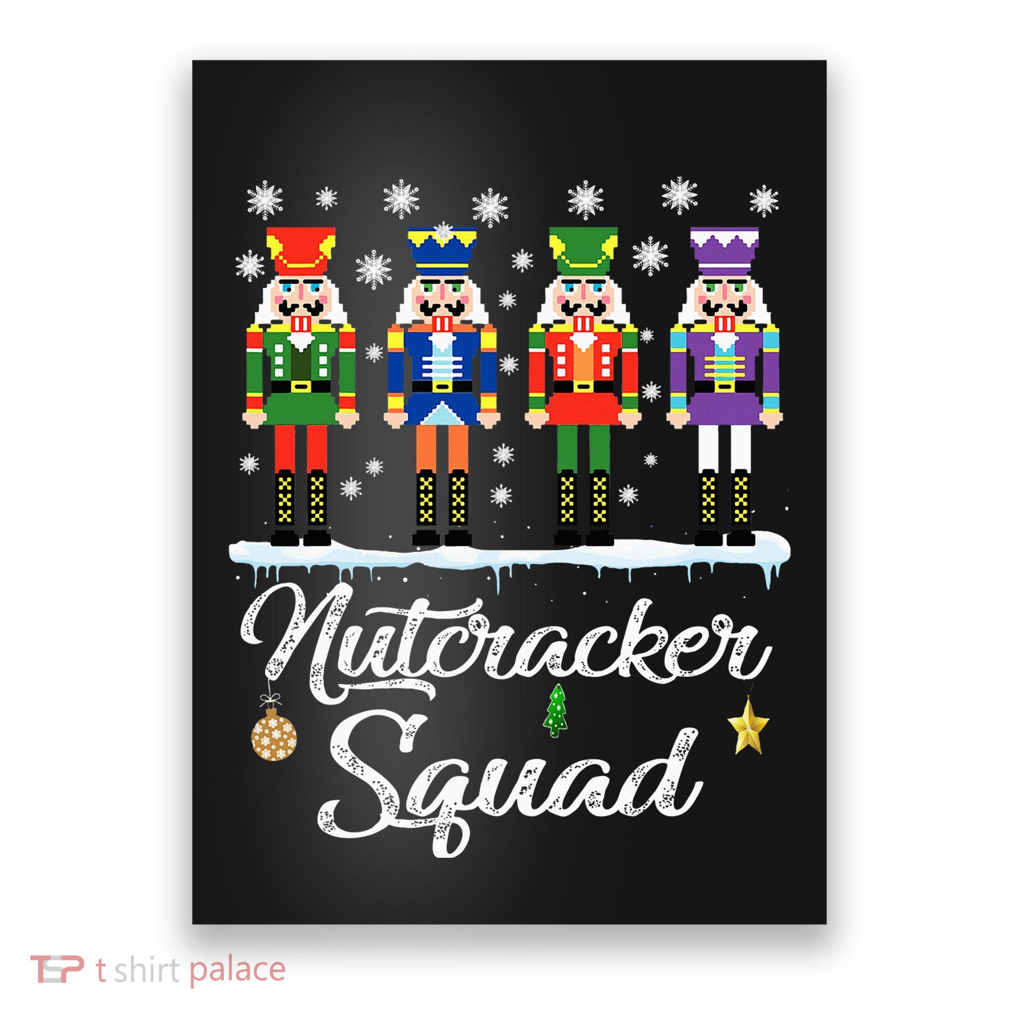 Nutcracker Squad Ballet Dance Matching Family Christmas Poster