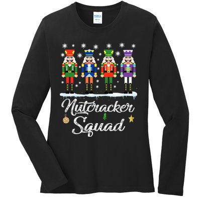 Nutcracker Squad Ballet Dance Matching Family Christmas Ladies Long Sleeve Shirt