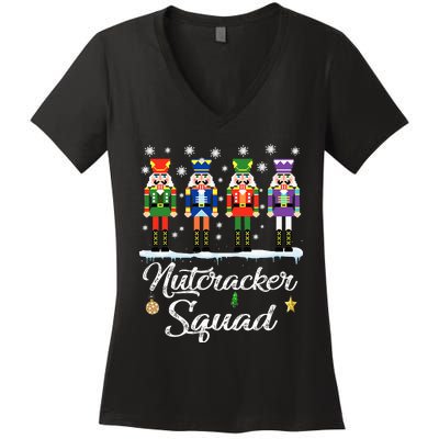 Nutcracker Squad Ballet Dance Matching Family Christmas Women's V-Neck T-Shirt