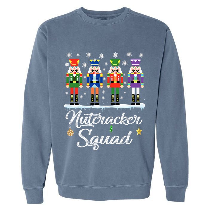 Nutcracker Squad Ballet Dance Matching Family Christmas Garment-Dyed Sweatshirt