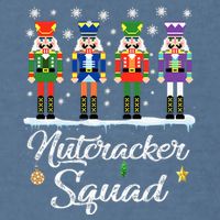 Nutcracker Squad Ballet Dance Matching Family Christmas Garment-Dyed Sweatshirt
