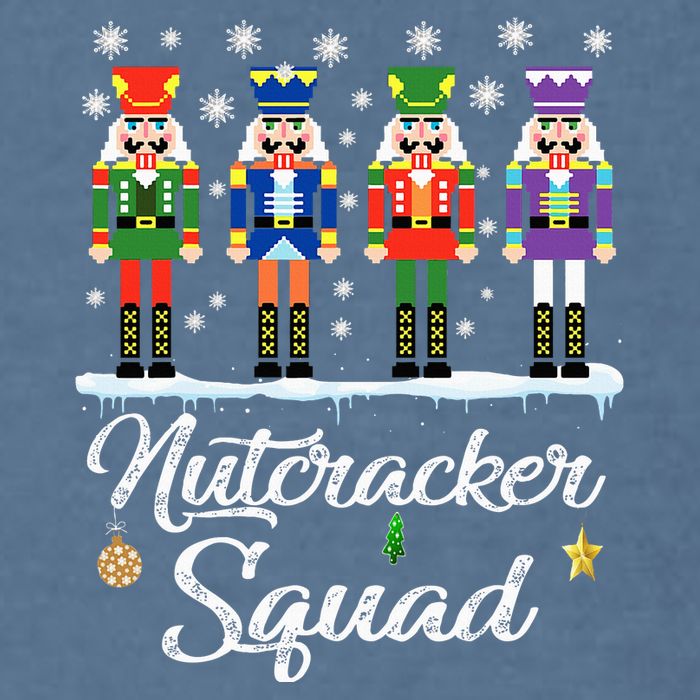 Nutcracker Squad Ballet Dance Matching Family Christmas Garment-Dyed Sweatshirt