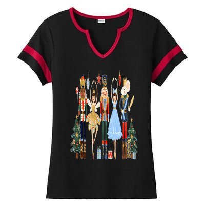 Nutcracker Squad Ballet Dance Matching Family Christmas Ladies Halftime Notch Neck Tee