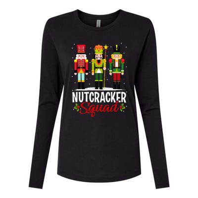 Nutcracker Squad Ballet Dance Matching Family Christmas Xmas Womens Cotton Relaxed Long Sleeve T-Shirt