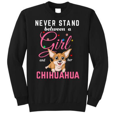 Never Stand Between A Girl And Her Chihuahua Sweatshirt