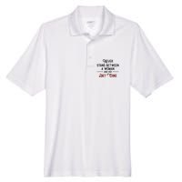 Never Stand Between A Woman And Her Diet Co Ke Men's Origin Performance Pique Polo