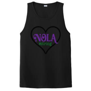 Nola Strong Black Heart Support New Orleans Pray Louisiana PosiCharge Competitor Tank