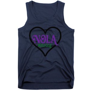 Nola Strong Black Heart Support New Orleans Pray Louisiana Tank Top