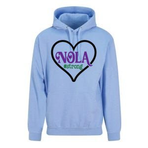 Nola Strong Black Heart Support New Orleans Pray Louisiana Unisex Surf Hoodie