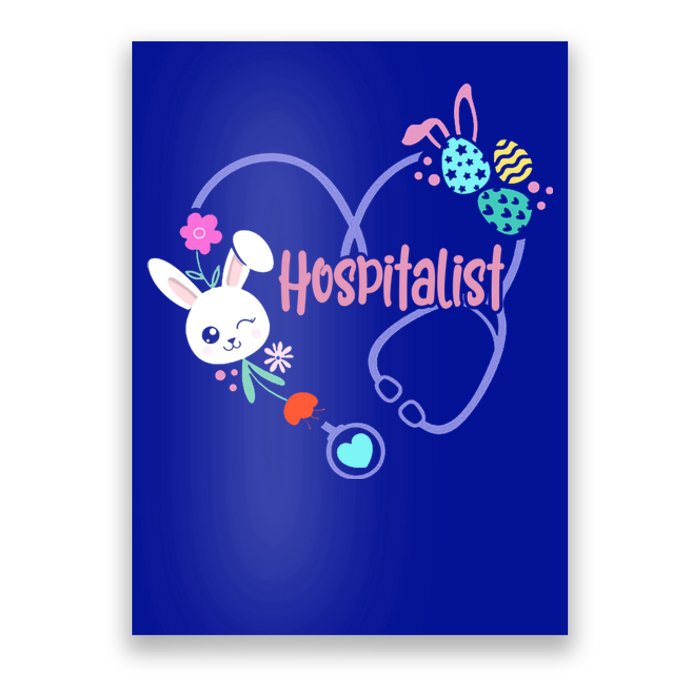 Nursing School Bunny Nurse Easter Day Hospitalist Funny Gift Poster