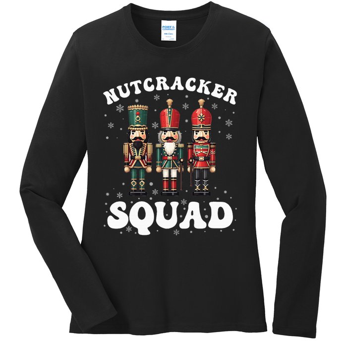 Nutcracker Squad Ballet Dance Family Christmas Holiday Ladies Long Sleeve Shirt