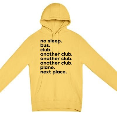 No Sleep Bus Club Another Club Plane Next Place Premium Pullover Hoodie