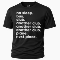 No Sleep Bus Club Another Club Plane Next Place Cooling Performance Crew T-Shirt