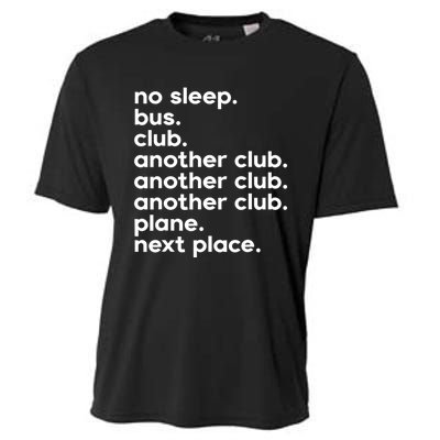 No Sleep Bus Club Another Club Plane Next Place Cooling Performance Crew T-Shirt